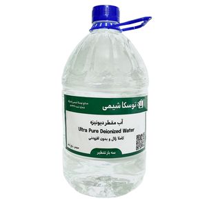 آب مقطر سه بار تقطیر دیونیزه توسکا شیمی مدل ts0 حجم ۵ لیتر