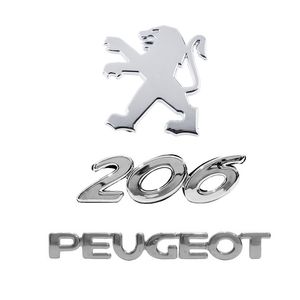 آرم عقب خودرو قطعه سازان کبیر مدل arm pug 205 مناسب برای پژو 206 مجموعه 3 عددی