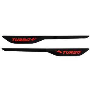 آرم گلگیر خودرو رهام مدل ar0038 طرح turbo بسته 2 عددی