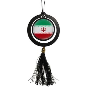 آویز تزئینی خودرو مدل دوطرفه طرح ایران کد 343