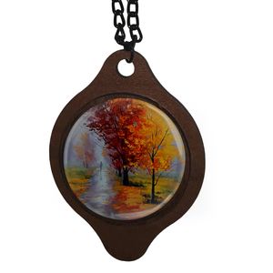 آویز تزیینی خودرو طرح منظره پاییزی کد 1059