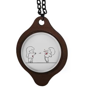 آویز تزیینی خودرو طرح پسر ، دختر و قلب کد 1014