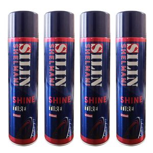 اسپری براق کننده لاستیک خودرو سیلین مدل shine حجم 650 میلی لیتر بسته 4 عددی