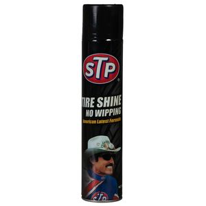 اسپری تمیز کننده لاستیک اس تی پی مدل tire shine حجم 650 میلی لیتر
