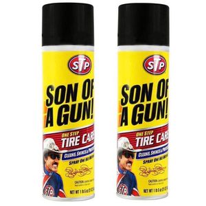 اسپری تمیز کننده لاستیک خودرو اس تی پی کد stp3 حجم 595 میلی لیتر بسته 2 عددی