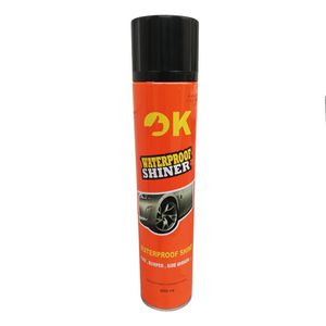 اسپری تمیز کننده لاستیک خودرو اوکی مدل waterproof shiner حجم 650 میلی لیتر