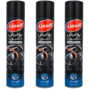 اسپری پولیش داشبورد خودرو کاسپین مدل mountain حجم 300 میلی لیتر بسته 3 عددی