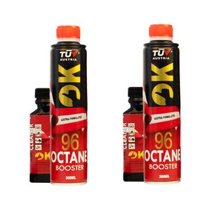 اکتان بوستر اوکی مدل austria formulated حجم 300 میلی لیتر به همراه انژکتورشوی مجموعه چهار عددی