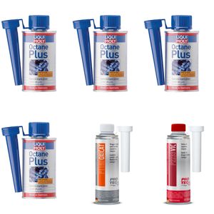 اکتان پلاس لیکومولی مدل plus حجم 150 میلی لیتر به همراه کاتالیزورشوی و انژکتورشوی پروتک بسته 6 عددی