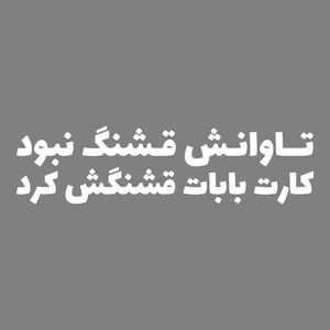 برچسب بدنه خودرو طرح تاوانش قشنگ نبود کارت بابات قشنگش کرد کد mt w527