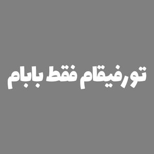 برچسب بدنه خودرو طرح تو رفیقام فقط بابام کد mt w445