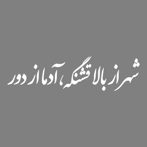 برچسب بدنه خودرو طرح شهر از بالا قشنگه آدما از دور کد mt w507