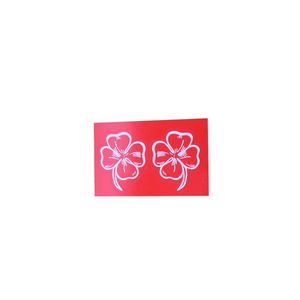 برچسب بدنه خودرو مدل 01    four leaves red  بسته دو عددی