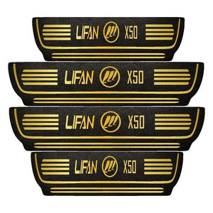 برچسب پارکابی خودرو مهدیار طرح چرم کد  pkt1063 مناسب برای لیفان x50 بسته 4 عددی