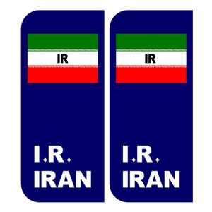برچسب پلاک خودرو مستر راد طرح ir مدل 2863 بسته دو عددی