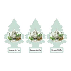 خوشبوکننده خودرو لیتل تریس مدل trees رایحه moroccan mint tea بسته 3 عددی