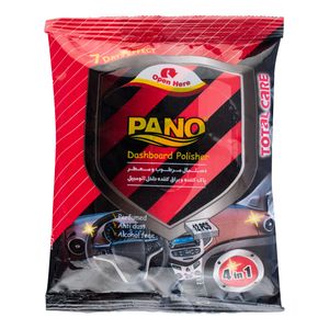 دستمال مرطوب پاک کننده و براق کننده داشبورد پانو مدل معطر بسته 12 عددی