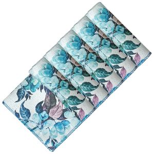 دستمال نظافت خودرو بی تی مدل رز آبی کد 25x254 بسته 5 عددی