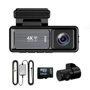 دوربین ثبت وقایع ریالینک مدل 4k ultra hd به همراه دوربین عقب و کیت برق مستقیم و رم 64 گیگابایت