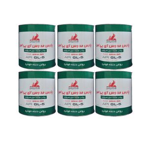 روغن دنده دستی نفت پارس مدل 85w90 gl 5 حجم 3.780 لیتر بسته 6 عددی