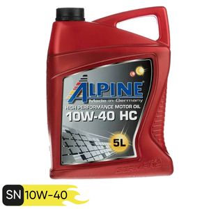 روغن موتور آلپاین مدل hc 10w 40 sn حجم 5 لیتر