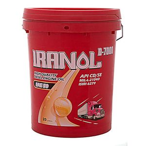 روغن موتور ایرانول طرح توزیع عادلانه مدل d 7000 sae50 حجم 20 لیتر
