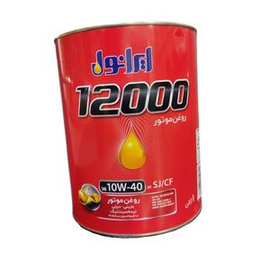روغن موتور ایرانول مدل 12000 10w 40 حجم 3.785 لیتر