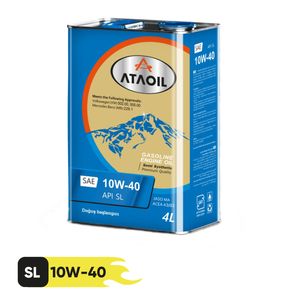 روغن موتور بنزینی آتا اویل مدل 10w 40 sl حجم 4 لیتر