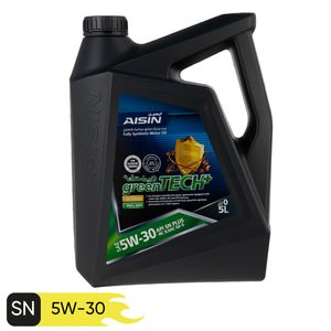 روغن موتور خودرو آیسین مدل 5w 30 sn plus ظرفیت 5000 میلی لیتر