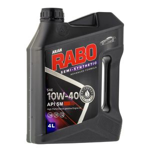 روغن موتور خودرو بنزینی ارژن رابو مدل  sm 10w 40 حجم 4 لیتر