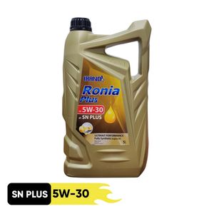 روغن موتور خودرو بنزینی ایرانول مدل sn plus 5w 30 حجم 5 لیتر