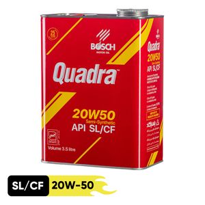 روغن موتور خودرو بنزینی بوش مدل کوادرا 20w50 sl حجم 3.5 لیتر