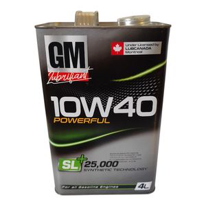 روغن موتور خودرو بنزینی جی ام لوبریفیانت مدل 25000 sl 10w 40 حجم 4 لیتر