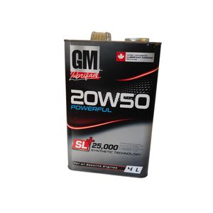 روغن موتور خودرو بنزینی جی ام لوبریفیانت مدل 25000 sl 20w 50 حجم 4 لیتر