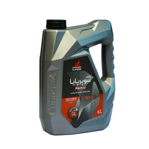 روغن موتور خودرو بنزینی نفت پارس مدل سوپرپایا پریمیوم sl 20w 50 حجم 4 لیتر