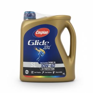 روغن موتور خودرو بنزینی کاسپین مدل  sl 10w 40 glide 3x  حجم 4 لیتر