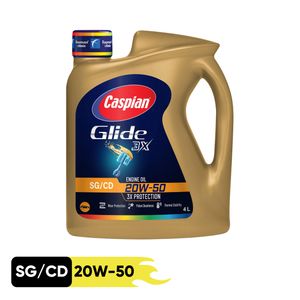 روغن موتور خودرو بنزینی کاسپین مدل 20w 50 sg حجم 4 لیتر
