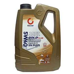 روغن موتور خودرو بنزینی، توربوشارژ، هیبریدی، تنفس طبیعی اسکار مدل gold plus 5w40 sn plus engine oil  sn plus 5w 40 حجم 4 لیتر