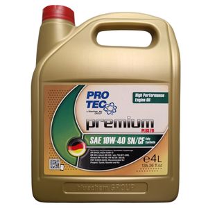 روغن موتور خودرو بنزینی، دیزلی، توربوشارژ، تنفس طبیعی پروتک مدل 10w40 sn_cf حجم چهار لیتر