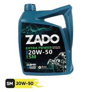 روغن موتور خودرو زادو مدل 20w50 sm 16000 extera power حجم 5 لیتر