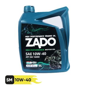 روغن موتور خودرو زادو مدل sae 10w 40 sm حجم 5 لیتر