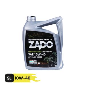 روغن موتور خودرو زادو مدل sae 10w40 sl_cf 16000 حجم 4 لیتر