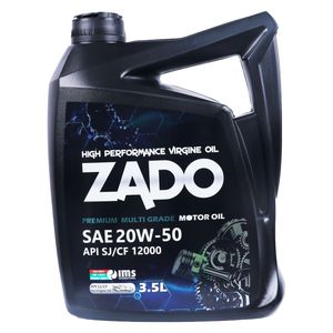 روغن موتور خودرو زادو مدل sae 20w 50 sj حجم 3.5 لیتر