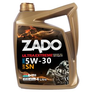 روغن موتور خودرو زادو مدل sae 5w30 16000 sn حجم 4 لیتر