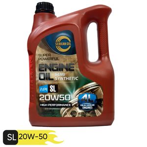 روغن موتور خودرو سرکان مدل 20w 50 sl حجم 4 لیتر