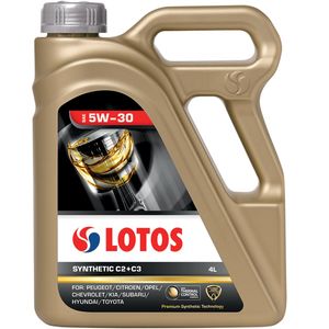روغن موتور خودرو لوتوس مدل synthetic c2+c3 حجم 4 لیتر