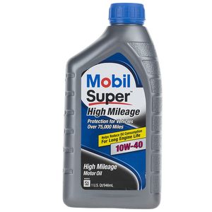 روغن موتور خودرو موبیل مدل high mileage 10w 40 حجم 946 میلی لیتر