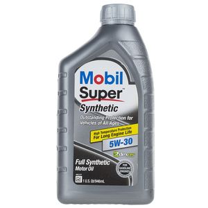 روغن موتور خودرو موبیل مدل super synthetic 5w 30 حجم 946 میلی لیتر