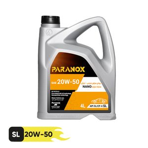 روغن موتور خودرو پارانوکس مدل 20w 50 sl حجم 4 لیتر