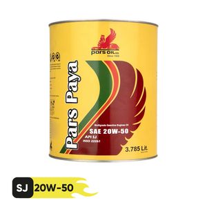 روغن موتور خودرو پارس پایا مدل 20w50 حجم 3.785 لیتر